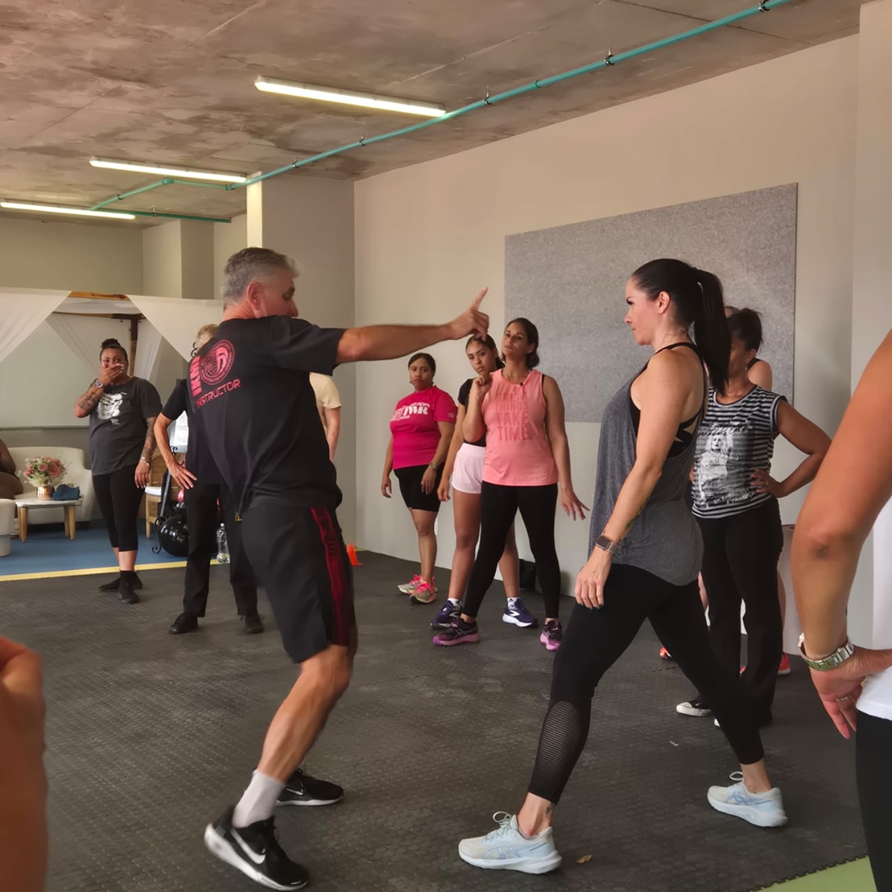 DefendHer instructor leading the class